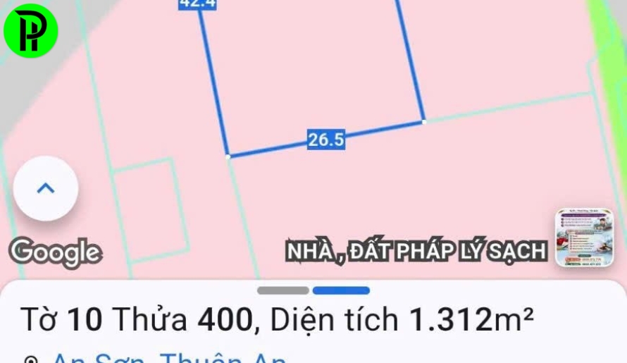Bán lô đất mặt tiền đường an sơn 01 nhựa đẹp thông thoáng , vườn cây mát mẻ .  thuộc phương thuận An. Tphcm