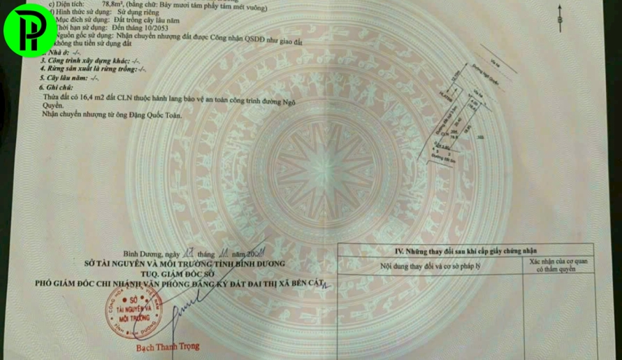 Bán lô góc 3 mặt tiền đường ngô quyền bến cát, Tphcm. cách chợ bến cát 150m.