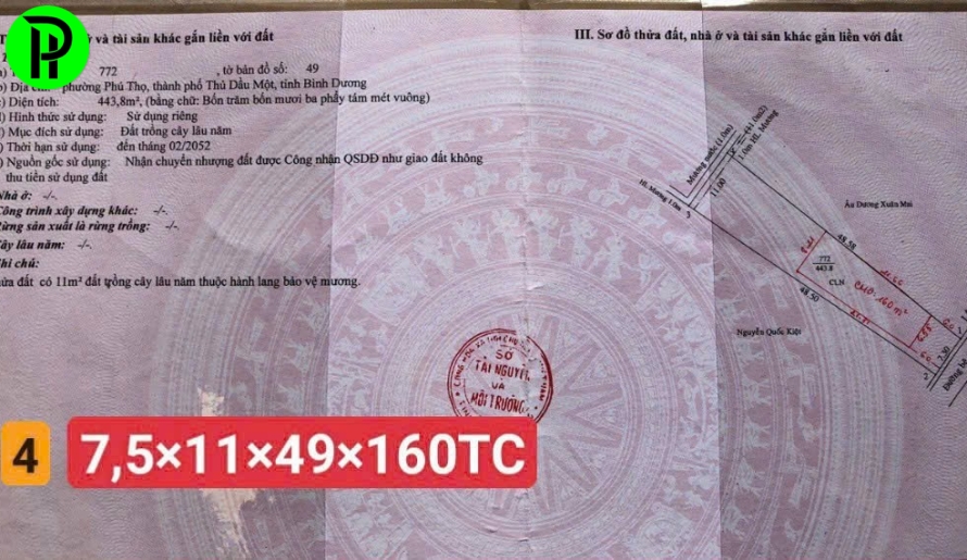 Bán 5 nền phú thọ Thù dầu một bình dương, tphcm