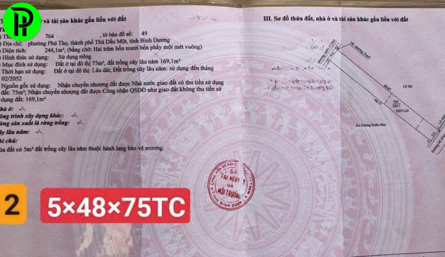 Bán 5 nền phú thọ Thù dầu một bình dương, tphcm